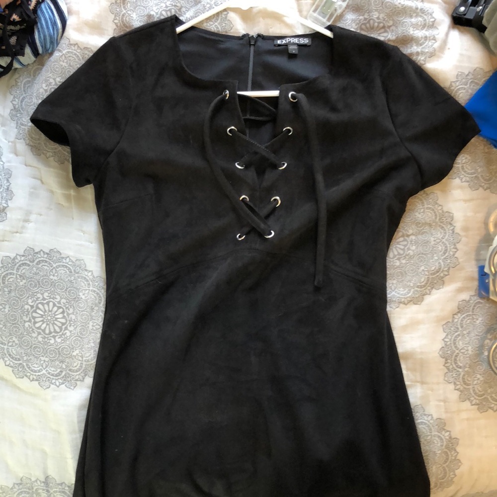 Express suede dress